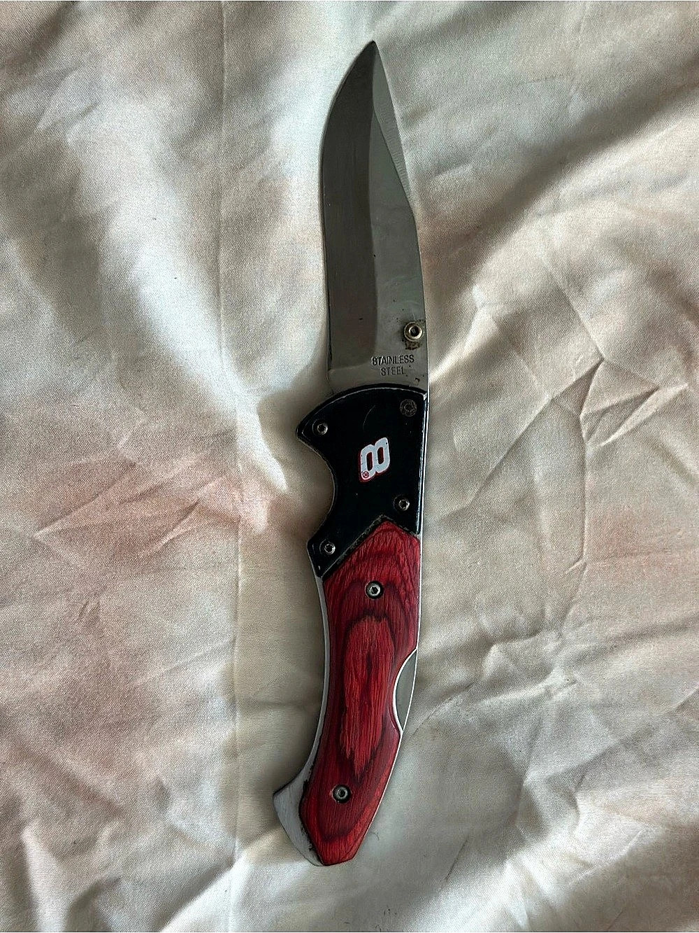 #8 Dale Earnhardt Jr. Stainless Steel Buck Folding Pocket Knife Red & Black